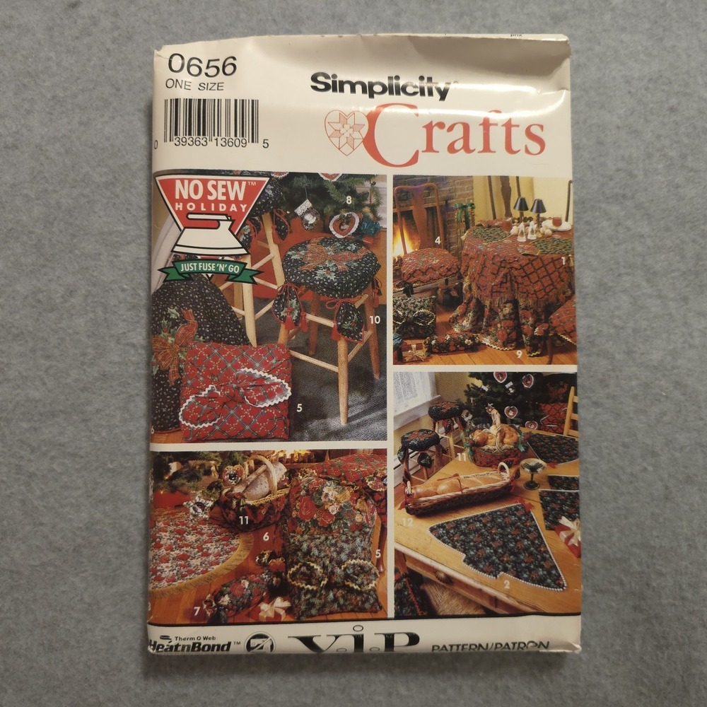 Simplicity Crafts 0656 Holiday No Sew Pattern Christmas Decor VIP HeatnBond
